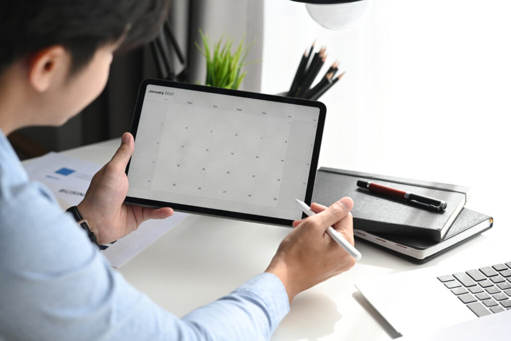 Online planning maken invullen op tablet symagic